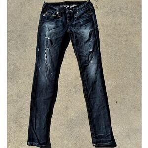 True Religion Women’s Jeans Size 26 World Tour Skinny Low Distressed